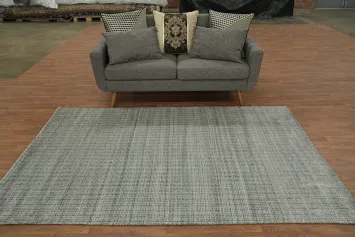 Checkered Contemporary Wool Area Rug 5x8