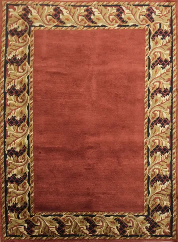 Bordered Nepal Tibetan Oriental Area Rug 4x5