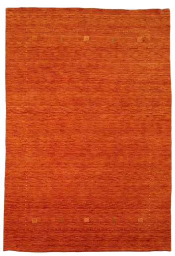 Orange Wool Gabbeh Handmade Area Rug 6x9