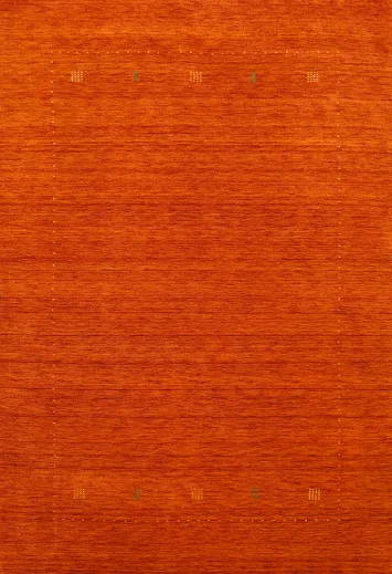 Orange Wool Gabbeh Handmade Area Rug 6x8