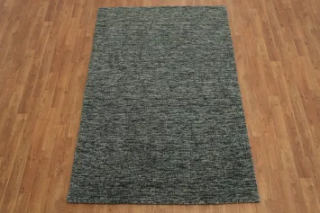 Modern Minimalist Gray Blue Rug for a Sleek Living Room Ambiance 4x6