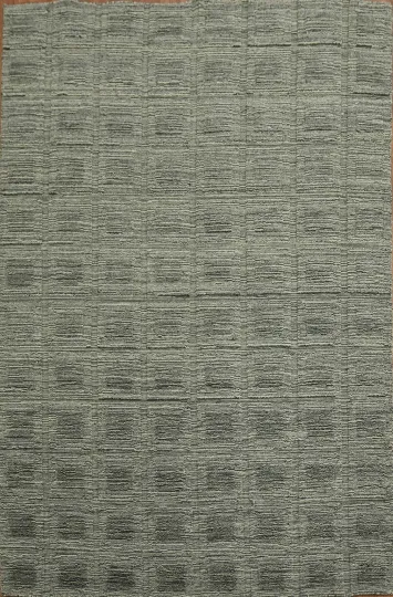 Checkered Gabbeh Wool Area Rug 5x8