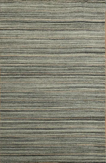 Contemporary Gray Striped Rug for Minimalist Interiors 5x8