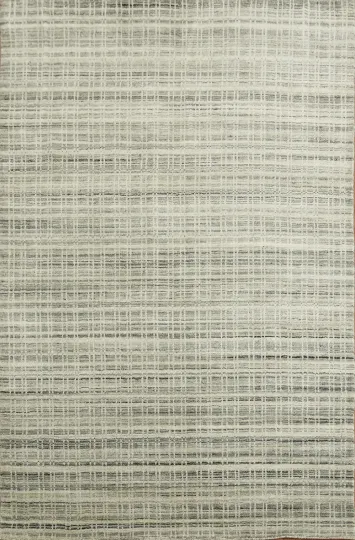 Urban Gray and Beige Grid Pattern Rug for Elegant Living Spaces 5x7 ft
