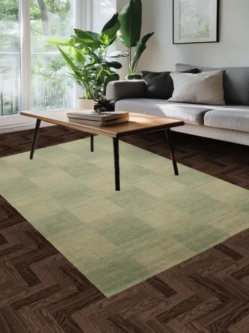 Checkered Gabbeh Wool Area Rug 5x8