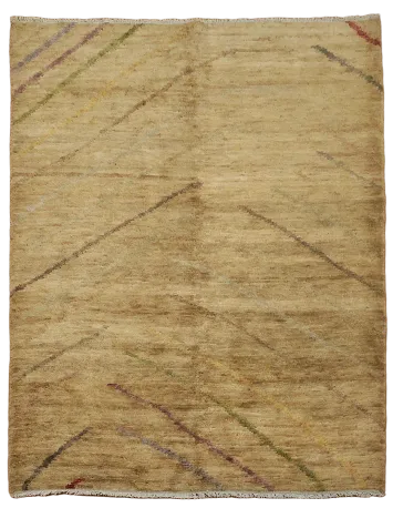 Hand-Knotted Abstract Oriental Area Rug 6x7