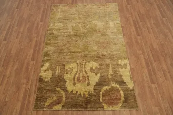 Abstract Hand-Knotted Area Rug 5x8