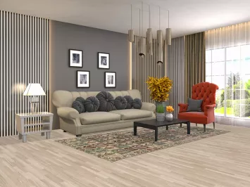 All-Over Bakhtiari Persian Area Rug 5x9