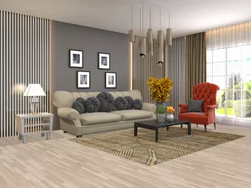 Contemporary Abstract Oriental Area Rug 6x8