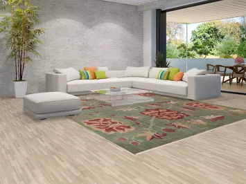 Green Vegetable Dye Nepalese Wool Area Rug 10x14