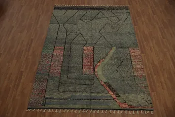 Handmade Moroccan Wool Area Rug 8x11