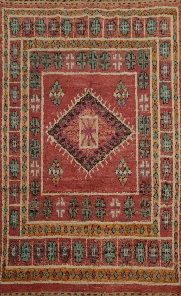 Vibrant Moroccan Wool Area Rug 8x11 Bring Life to Any Room or Office