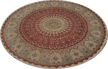 Luxurious Tabriz Round Area Rug 8x8