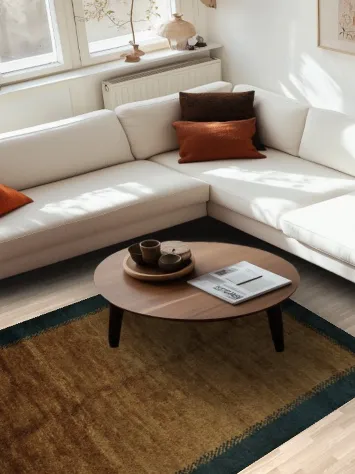 Luxurious Contemporary Area Rug 5x8 with Subtle Dark Edges