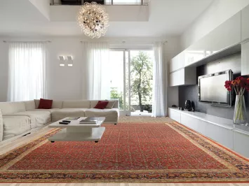 Pre-1900 Antique Vegetable Dye Sultanabad Persian Rug 15x22