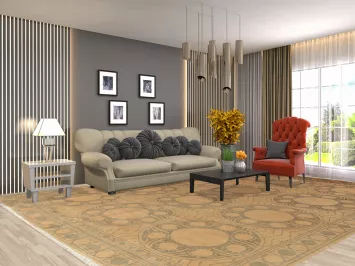 Vegetable Dye Nepalese Wool Area Rug 10x14