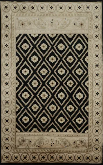 Timeless Artisan Nepalese Area Rug 6x9 with Intricate Classic Patterns