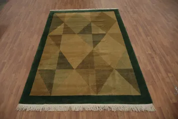 Plush Nepalese Contemporary Area Rug 6x9