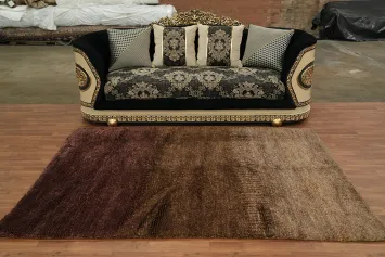 Sleek Contemporary Rug with Rich, Multi-Shade Earth Tones 5x8