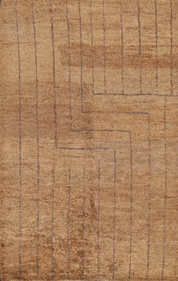 Wool/ Jute Moroccan Handmade Area Rug 5x8