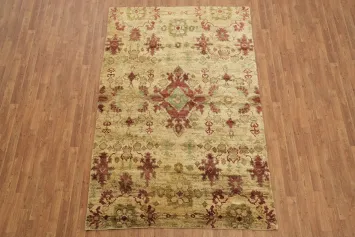 Vintage-inspired heirloom rug with traditional motifs and vibrant hues 6x9