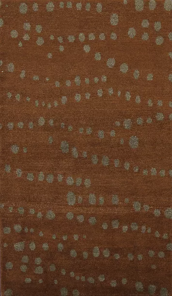 Vegetable Dye Nepalese Modern Wool Rug 3x5