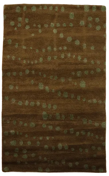 Vegetable Dye Nepalese Modern Wool Rug 3x5