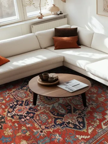 Antique Vegetable Dye Heriz Serapi Persian Area Rug 10x11