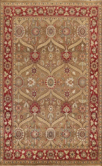 Brown Wool Agra Handmade Area Rug 8x11