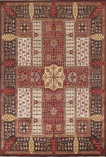 Geometric Wool Agra Handmade Area Rug 8x10