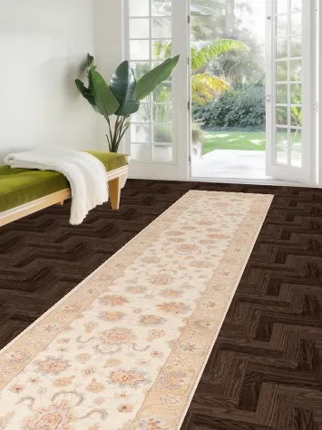 Vegetable Dye Peshawar Wool Runner Rug 3x13