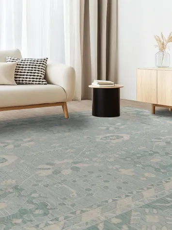 Vegetable Dye Oushak Turkish Large Wool Rug 10x15