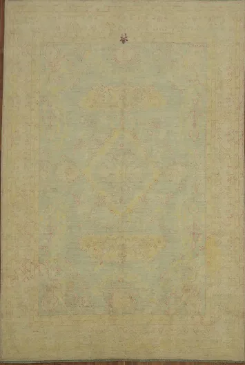Vegetable Dye Pastel-Toned Oushak Turkish Large Rug 9x12