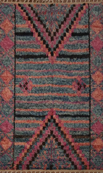 Wool Moroccan Handmade Area Rug 6x10
