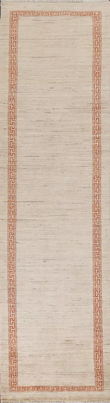 Wool Gabbeh Kashkoli Handmade Runner Rug 2x10