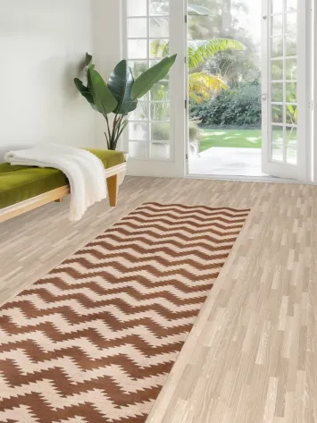 Chevron Style Gabbeh Kashkoli Wool Runner Rug 3x10