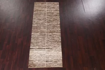 Handmade Gabbeh Kashkoli Wool Runner Rug 3x8