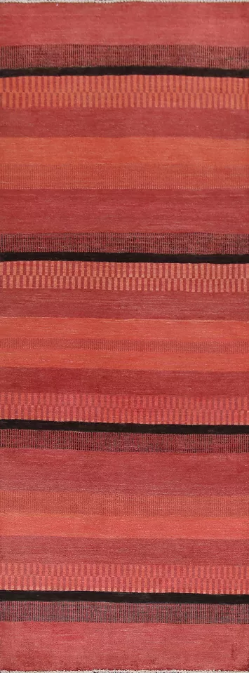 Handmade Gabbeh Kashkoli Wool Runner Rug 3x10
