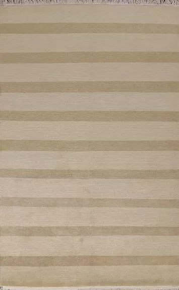 Vegetable Dye Striped Nepalese Wool Area Rug 6x9