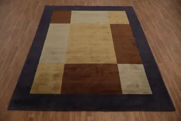 Sophisticated Neutral Patchwork Rug for Home Decor 8x10