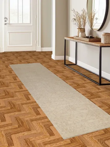 Vegetable Dye Wool Oushak Turkish Runner Rug 3x11