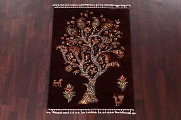 Vegetable Dye Brown Ziegler Handmade Wool Rug 3x4