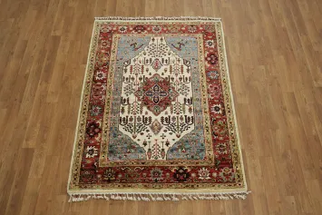 Vegetable Dye Ziegler Wool Area Rug 4x5