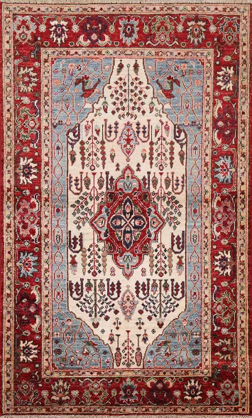 Vegetable Dye Ziegler Handmade Wool Rug 3x5