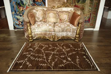 Vegetable Dye Nature Print Gabbeh Kashkoli Area Rug 4x6