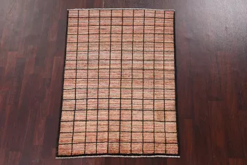 Checkered Gabbeh Kashkoli Oriental Wool Rug 3x5