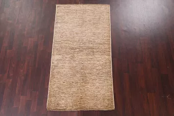 Earth-Tone Gabbeh Kashkoli Handmade Wool Rug 3x6