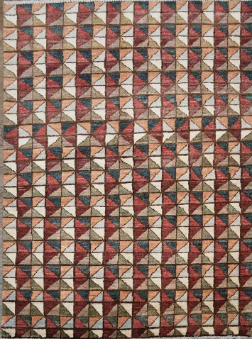 Geometric Gabbeh Kashkoli Handmade Wool Rug 3x5