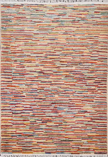 Striped Gabbeh Kashkoli Wool Modern Rug 2x3