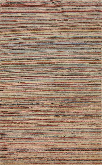 Contemporary Gabbeh Kashkoli Handmade Wool Rug 2x3